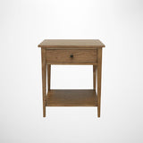 Riviera Bedside Table in Solid Oak with One Drawer