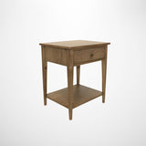 Riviera Bedside Table in Solid Oak with One Drawer