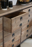 Twelve Drawer Industrial Reclaimed Pine Sideboard