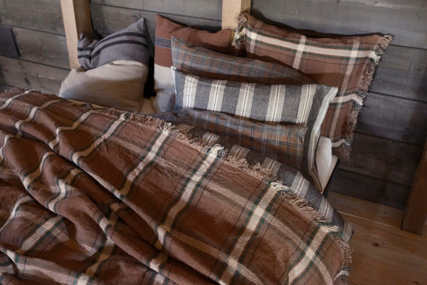 Libeco Rowan Pièce de lin Check 140 x 180