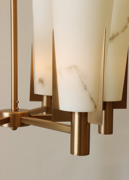 Ritz Chandelier in Antique Brass Finish