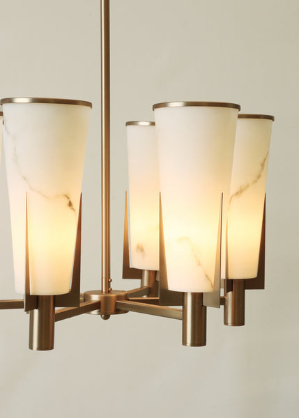 Ritz Chandelier in Antique Brass Finish