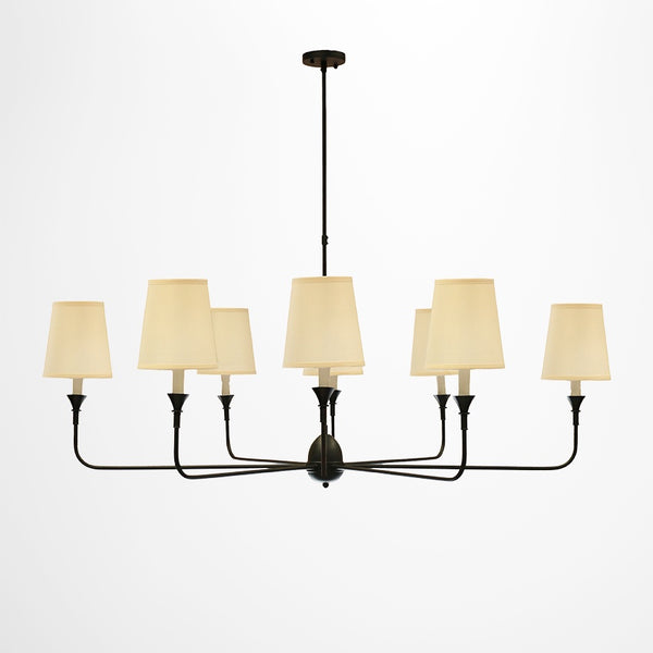 Tribeca 8 light Chandelier with Shades