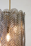 Luca Glass Hanging Light in Antique Brass Finish