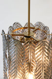 Luca Glass Hanging Light in Antique Brass Finish