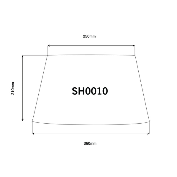 Black 36cm Tapered Drum Lampshade