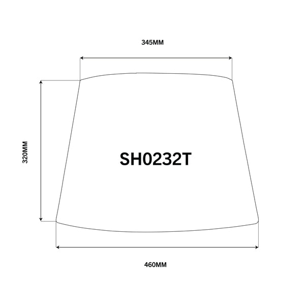 Raw Linen 46cm Tapered Drum Shade
