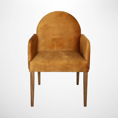 Costa Carver Armchair in Cognac Velvet