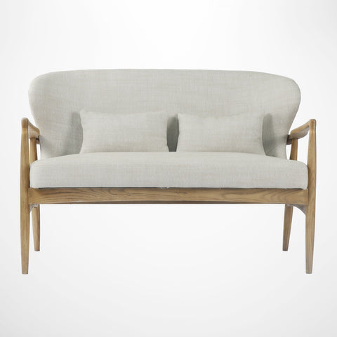 Wanaka 2 Seater Couch in Weathered Oak Finish