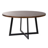 Dark Oak Round Manhattan Dining Table