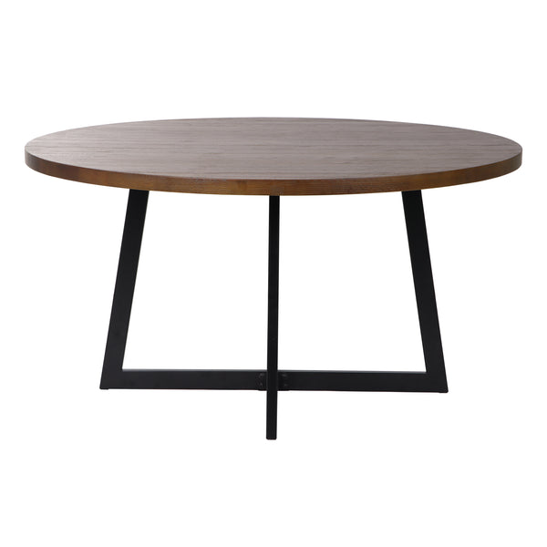 Dark Oak Round Manhattan Dining Table