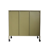 Industrial Locker Cabinet in Dark Antique Brass Finish