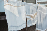 Libeco The Belgian Towel in Ash Stripe 55 x 65 Guest Towel