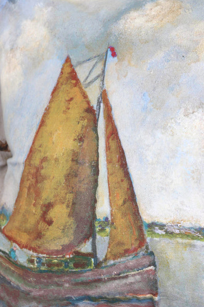 Two Sails Heavy Canvas Cushion Cover 58 x 58cm