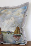Two Sails Heavy Canvas Cushion Cover 58 x 58cm
