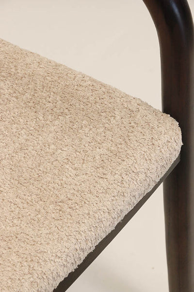 Viva Chair in Dark Elm & Natural Boucle