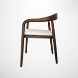 Viva Chair in Dark Elm & Natural Boucle