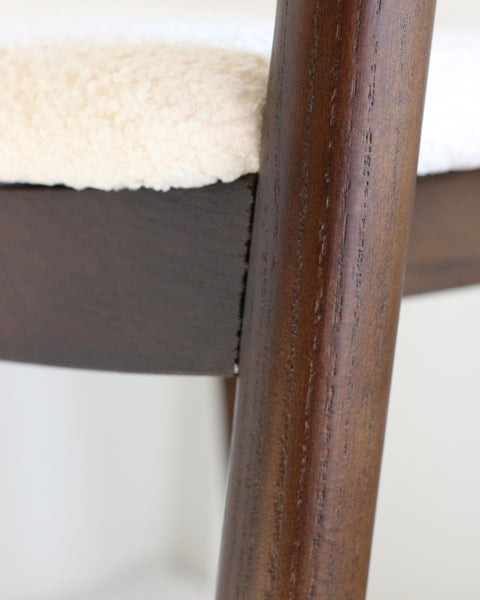 Viva Chair in Dark Elm & Natural Boucle