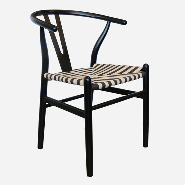Elm Wishbone Chair in Black