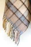 Wool Tartan Throw in Natural Buchanan