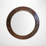 Brooklyn Round Segmented Mirror in Brass Finish