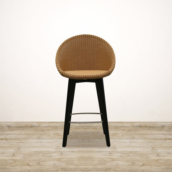 Joe Bar Stool in Natural with Black Legs