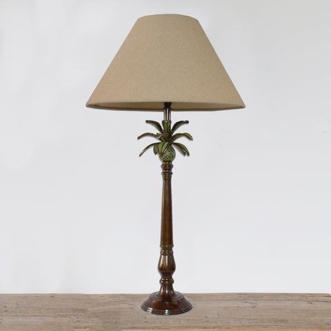 Lamp with Pineapple Leaves in Dark Bronze