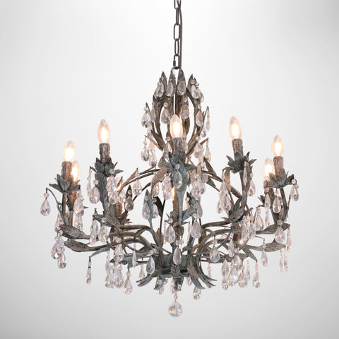Large Fleurence Chandelier in Taupe