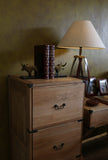 Campaign Three Drawer Oak Filing Cabinet