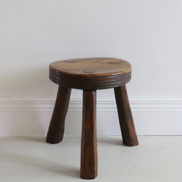 New Zealand Made Oak Round Milking Stool