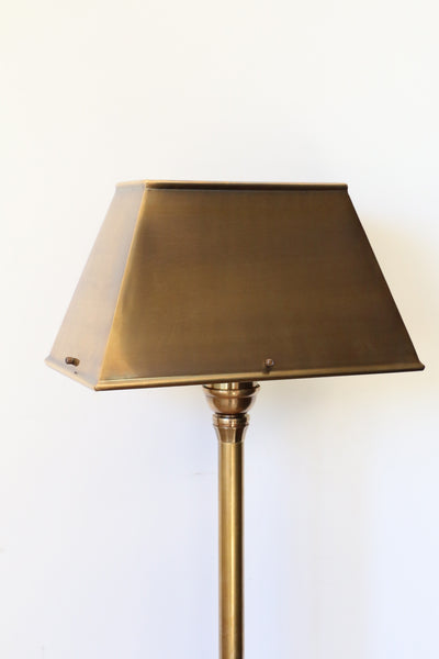 Antique Brass Table Lamp and Shade