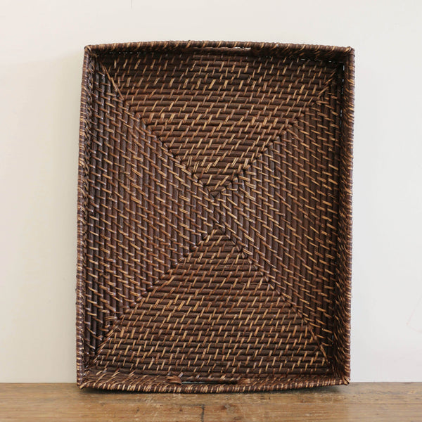 Bermuda Trays in Walnut Rattan - Large