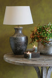 Bombay Urn Lamp Base in Aged Pewter Finish