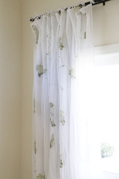 Fig Leaf Cotton Voile Curtain