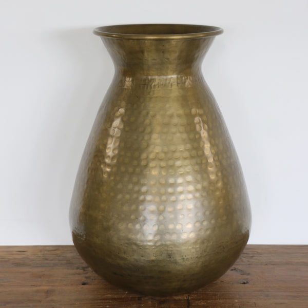 Basque Large Pot in Antique Brass Finish