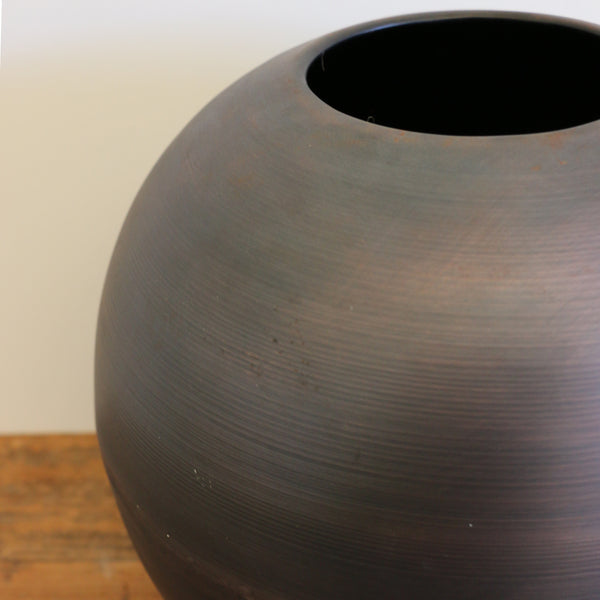 Orb Vase in Dark Copper Finish