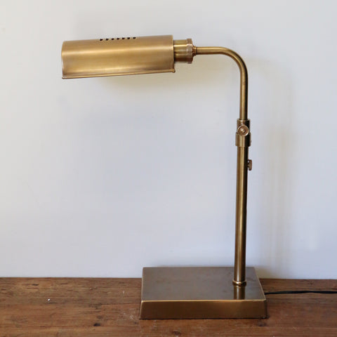 Adjustable Desk Lamp Antiqued Brass