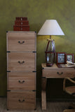 Campaign Four Drawer Oak Filing Cabinet