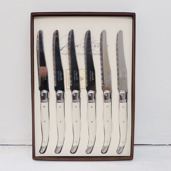 Laguiole Ivory Table Knives Set of 6