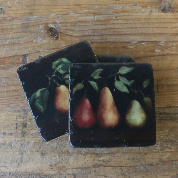 Raphael Pear Coaster Set Set of Four