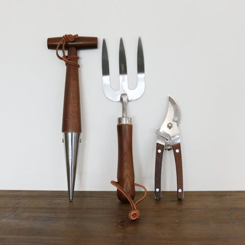 Garden Tool Set - 3 Pieces with Wooden Handles