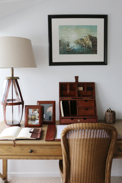 Hampton Oak Console with Two Large Drawers