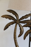 Caribbean Double Palm Lamp Brass & Black