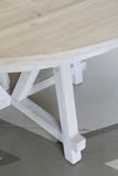 Normanby White Washed Round Dining Table