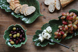 Green Vine Leaf Round Dish Small