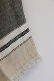 Libeco Belgian Linen Hand Towel / Fouta in Beeswax Stripe