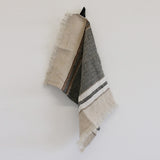 Libeco Belgian Linen Hand Towel / Fouta in Beeswax Stripe