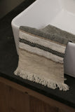 Libeco Belgian Linen Hand Towel / Fouta in Beeswax Stripe