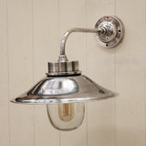 Outdoor IP54 Cape Cod Brass Wall Lamp in Silver Finish
