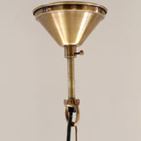 Vitrene Large Brass Glass Hanging Light